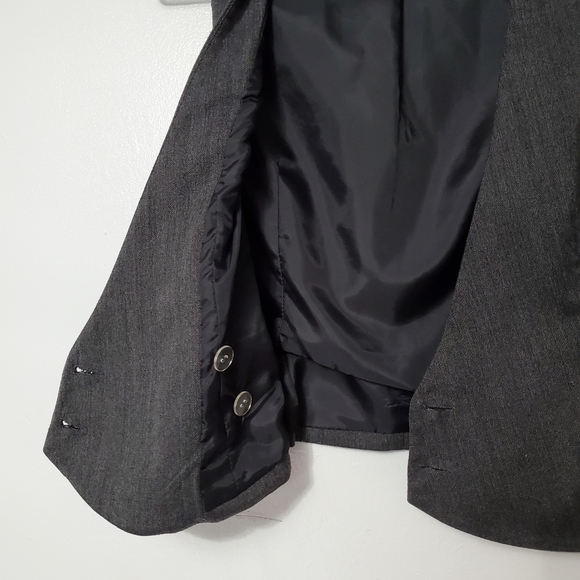 Grey Button Up Vest Men's V Neck Tailored Vest Investments Gray - Picture 5 of 11